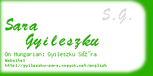 sara gyileszku business card